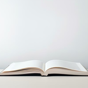 open-book-isolated-on-white-background-3d-illustration-mock-up-generative-ai-photo